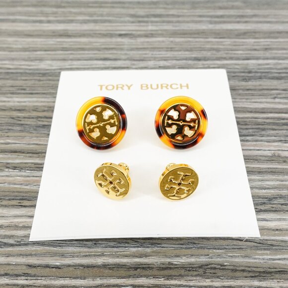 Tory Burch Women's Miller Stud Earrings Gold OS - Picture 7 of 9